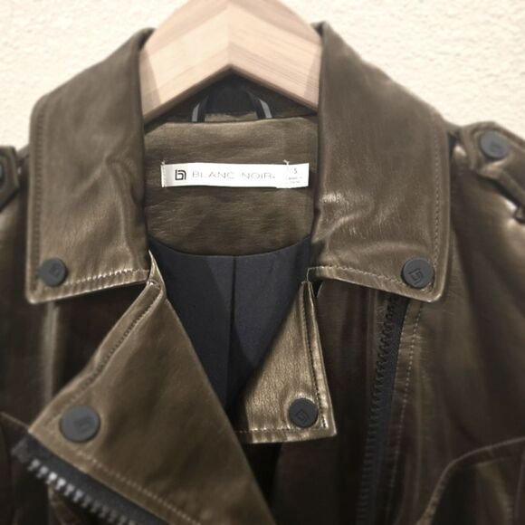 BLANC NOIR Womens Moto Jacket Size Small Casual Short Jacket - Picture 5 of 7